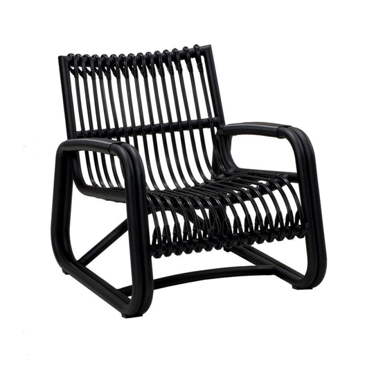 Curve Loungefåtölj, Dark Grey, Cane-line Weave