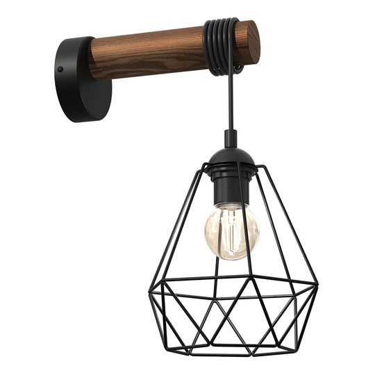 Vägglampa Acero med burskärm