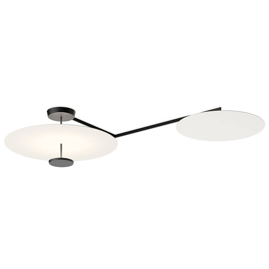 Vibia Flat LED-taklampa 3 lampor Ø 90 cm vit