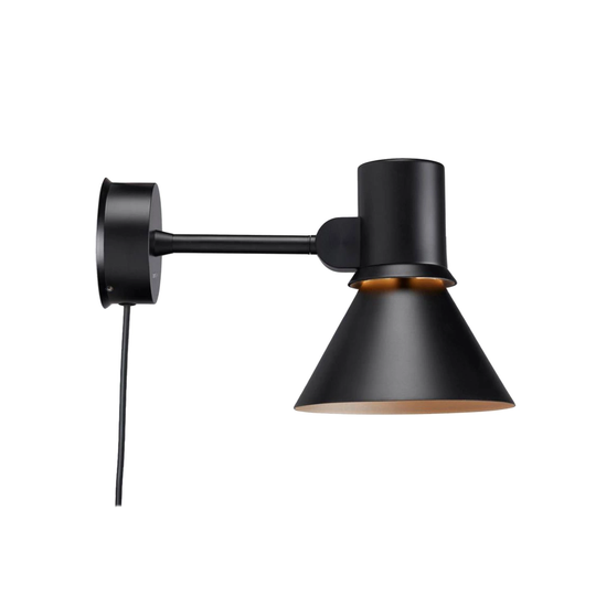Type 80 Wall Light Matte Black, With Cable/Plug, Incl. LED 6W MAX 10W