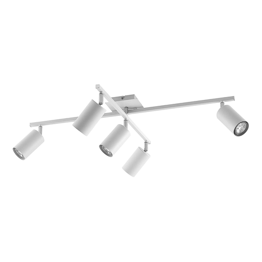 Lindby Joffrey taklampa, 5 lampor, vit
