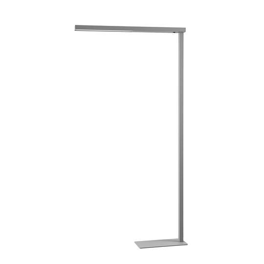 Tamilo – silvrig kontorsgolvlampa med lysdioder