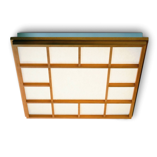 Kvadratisk LED-taklampa Kyoto 13, bok