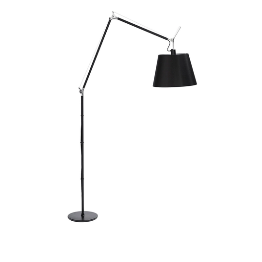 Tolomeo Mega Golvlampa, Svart, Skärm i Pergamentpapper Ø 32 cm, Med di