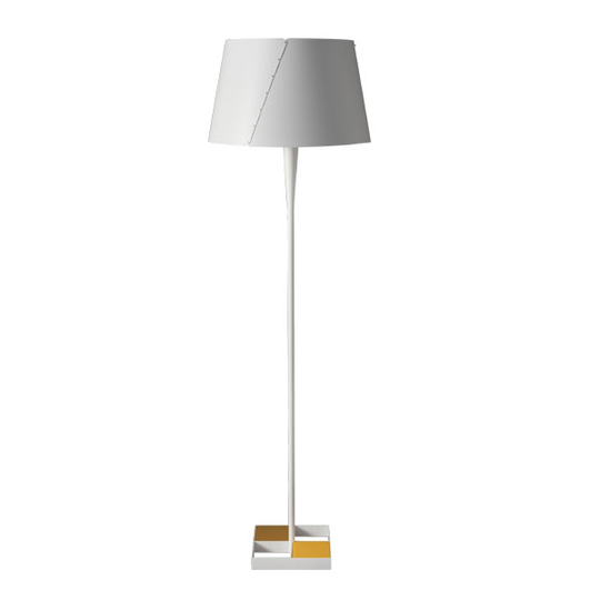 TATO De-Lux D4 Golvlampa Orange & Matt Vit