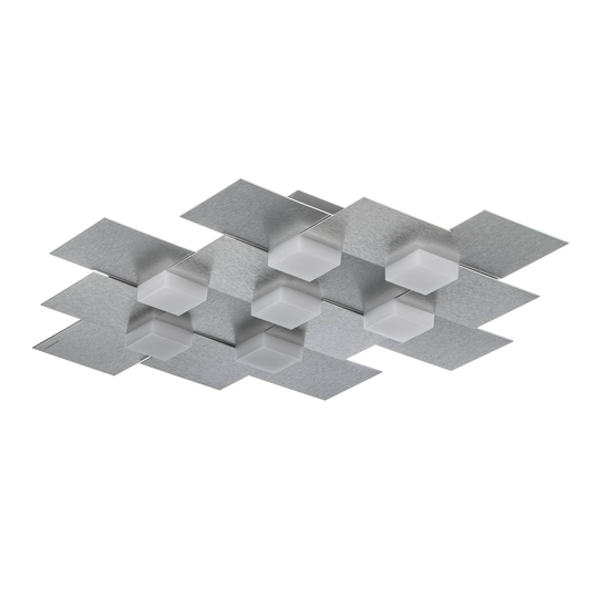GROSSMANN Creo LED-taklampa 7 ljuskällor aluminium