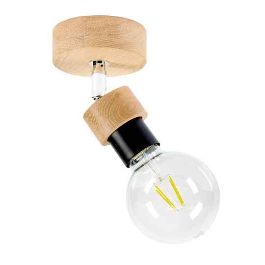 Envolight Merlo vägglampa, oljad ek, 1 lampa