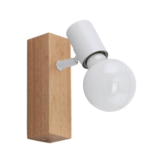 Vägglampa Townshend 3 av trä, vit