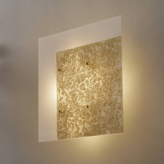 Vägglampa Royal GD 0008/4PLP, bladguld, 55x55