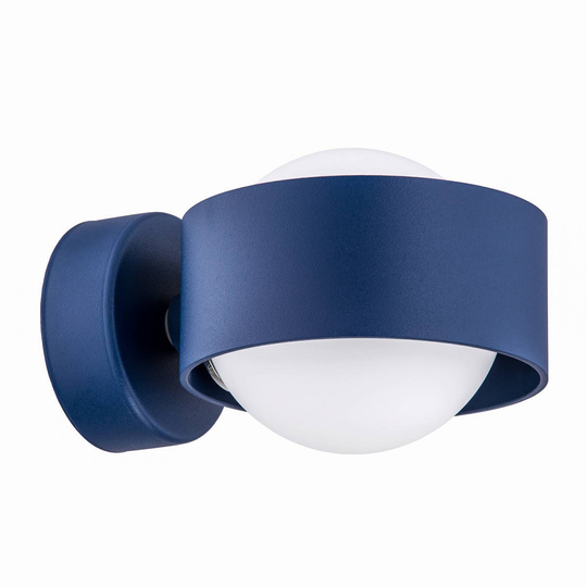 Vägglampa Mado av stål, blå, 1 lampa