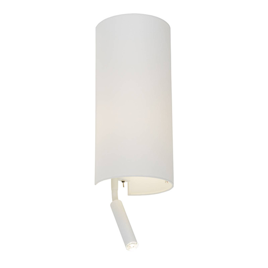 Vägglampa Velero II med två strömbrytare, vit