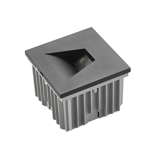 Arcchio Lasca infälld vägglampa, svart, G9, IP65