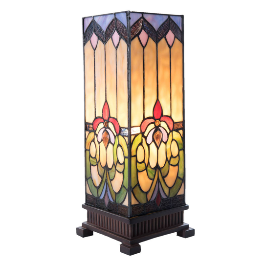 Bordslampa 5907, färgat glas Tiffany-stil