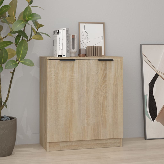 vidaXL Byrå sonoma-ek 80x40x75 cm konstruerat trä