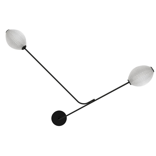 GUBI Satellit Vägglampa Fastkopplad Naturvit Semimatt