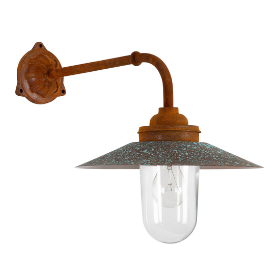 Utomhusvägglampa Provence in rostbrunt