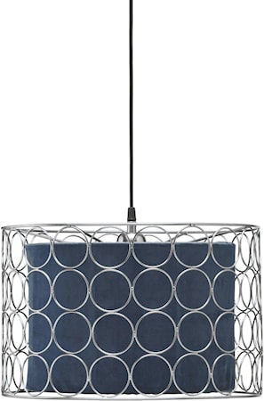 Ring Taklampa 40cm Krom/Blå