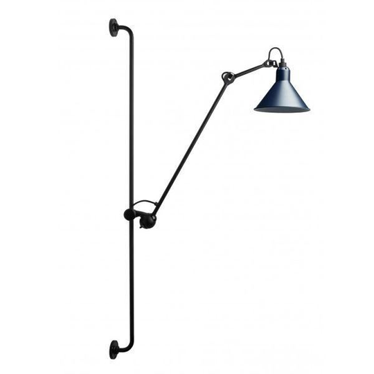 Lampe Gras N214 Vägglampa Matt Svart & Matt Blå