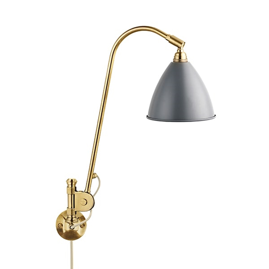 Bestlite BL6 Vägglampa Grå & Mässing