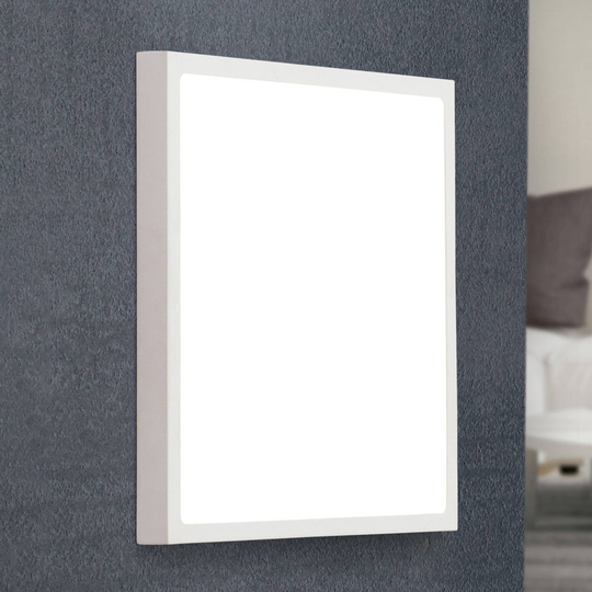 LED-vägglampa Vika, kvadrat, vit, 30 x 30 cm