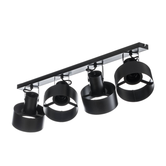 Taklampa Rif 4, 4 lampor, svart