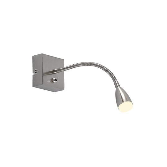 Lindby Jolka LED-läslampa, satinerad nickel