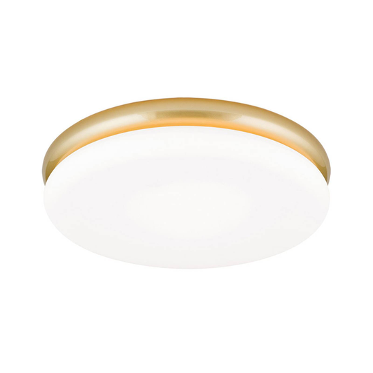 LED-taklampa James med metallhölje, mässning
