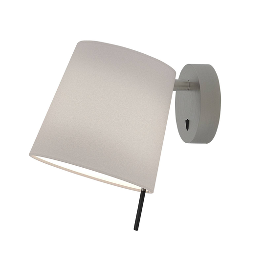 Vägglampa Mitsu Wall i nickel matt, skärm kitt