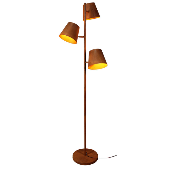 Golvlampa Colt, 3 lampor, patina