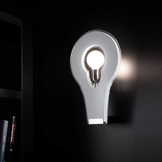 Vit, extravagant vägglampa Flat 29