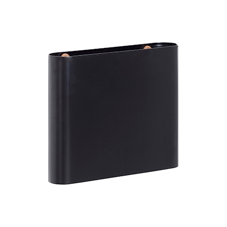Tidningsställ 30x6xh25 cm - Svart
