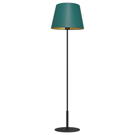 Golvlampa Soho, konisk, rak grön/guld