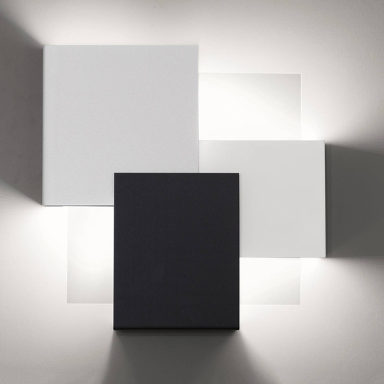 LED-vägglampa Gustav 8060/A02 svart/vit