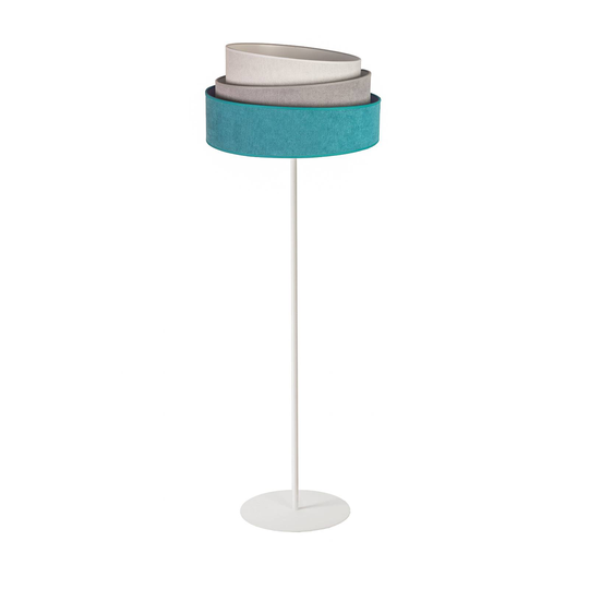 Golvlampa Pastell Trio turkos/grå/ljusgrå