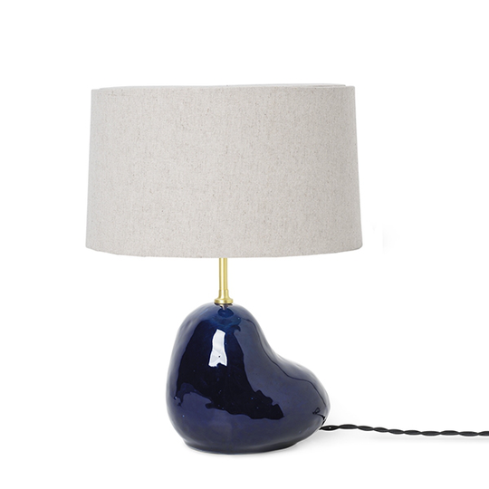 Ferm Living Hebe Bordslampa Liten Mörkblå M. Vit Skugga