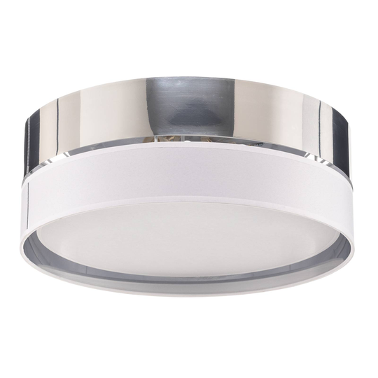 Taklampa Hilton, vit/silver, Ø 45 cm