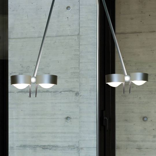 Taklampa PUK CEILING; 4 ljuskällor, matt krom 80cm