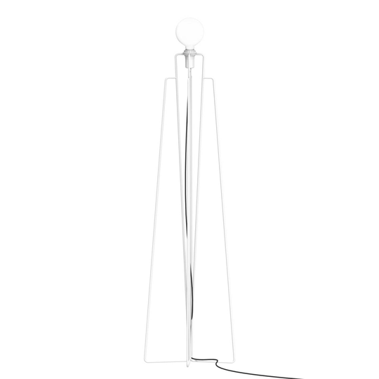 GRUPA Model M1 LED-golvlampa vit, svart kabel