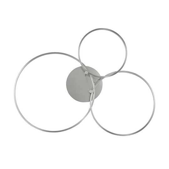 Lindby Rayk LED-taklampa, nickel satin