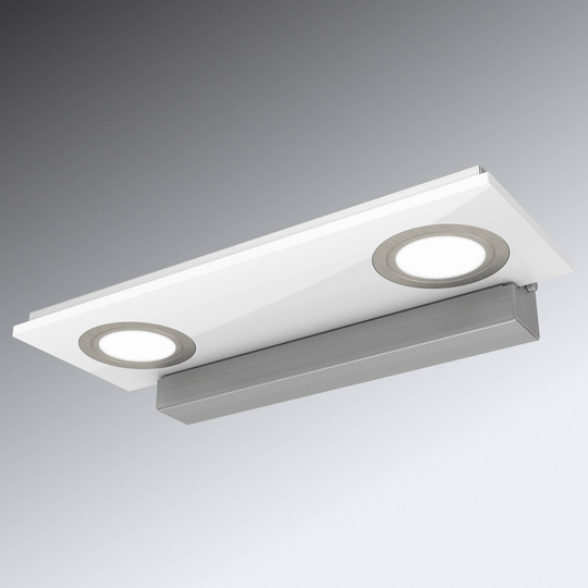 LED-taklampa Pano med två ljuskällor, vit