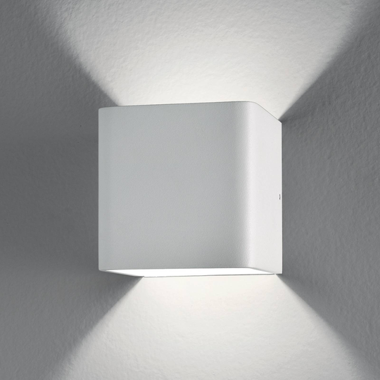 Kubisk LED-vägglampa Gino, 6 W