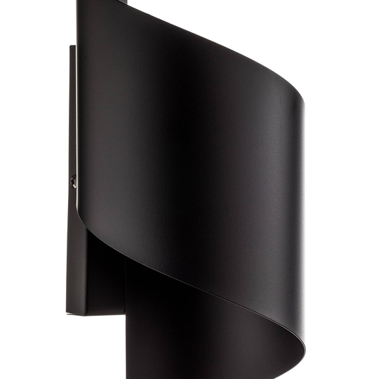 Vägglampa Spiner i form av en spiral, svart