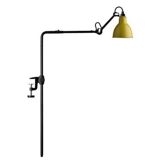 Lampe Gras N226 Vägglampa Matt Svart & Matt Gul