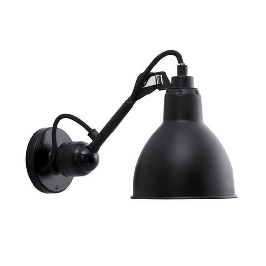 Lampe Gras N304 Vägglampa Matt Svart Hardwired