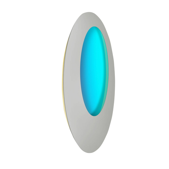 Escale Blade Open LED-vägglampa RGBW silver Ø95cm
