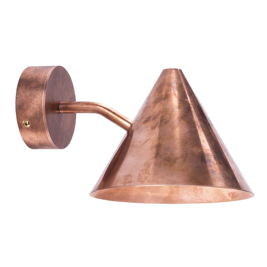 Tratten Vägglampa Mini, Rå koppar