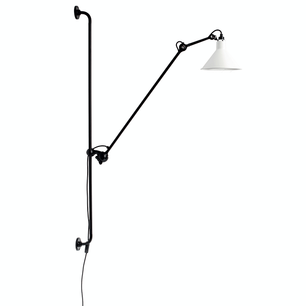 Lampe Gras N214 Vägglampa Matt Svart & Matt Vit
