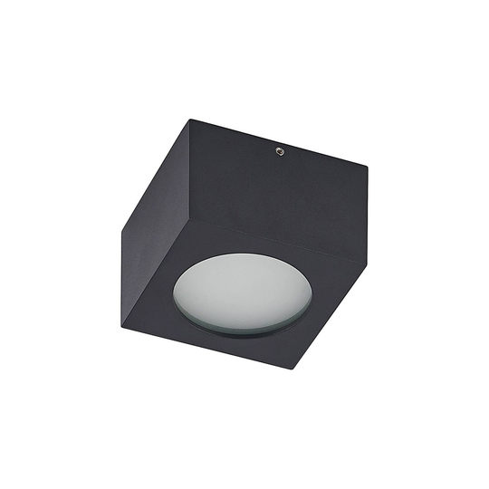 Arcchio Nieva downlight, GX53, svart, kantig