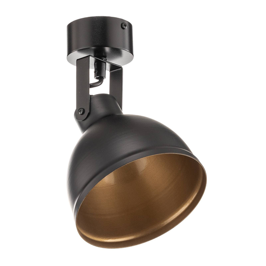 Taklampa Trial, 1 lampa, svart/guld