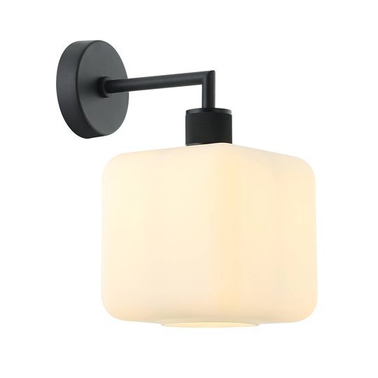 Vägglampa Lily med glasskärm